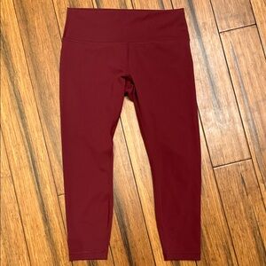 Lululemon sz14 Wundertrain 25” High-Waisted Burgundy Leggings